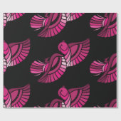 roze vogelwikkelpapier cadeaupapier (Vlak)