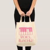 Roze Voice Teacher Music Bag Tote Bag (Voorkant (product))