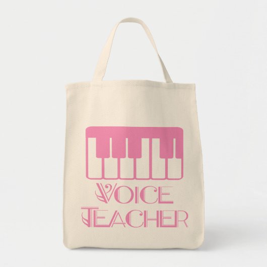 Roze Voice Teacher Music Bag Tote Bag (Voorkant)