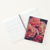 Roze volkbloemen notitieboek (Binnen)