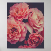 Roze volkbloemen poster (Voorkant)