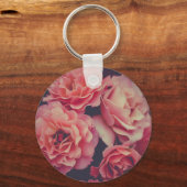 Roze volkbloemen sleutelhanger (Voorkant)