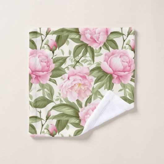 Roze volken bad handdoek (Wasdoekje)