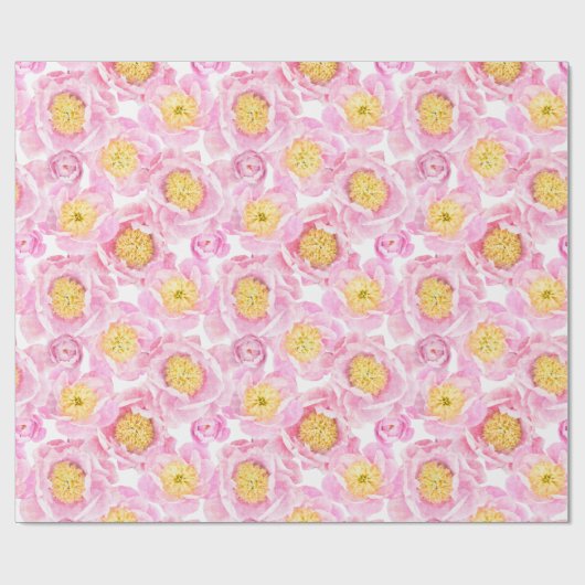 Roze volken cadeaupapier (Vlak)