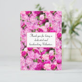 Roze volken Dank je vrijwilliger Bedankkaart (Staand voorkant)