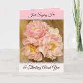  roze volken die gewoon ABout denken Kaart (Voorkant)