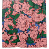 Roze volken douchegordijn (Voorkant)