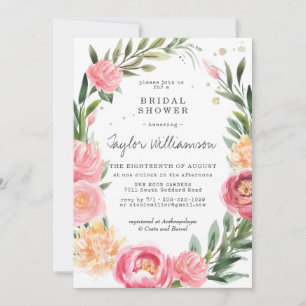 Roze volken Floral Bridal Shower