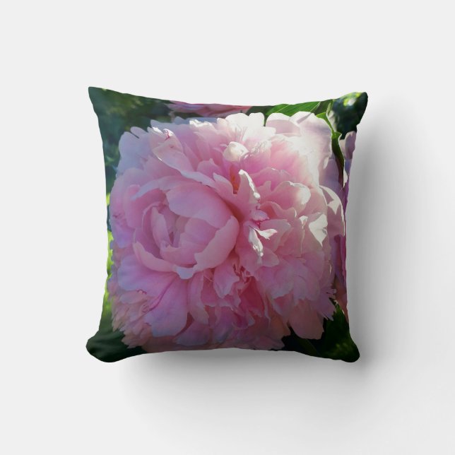 Roze volken in mijn tuin - bloemen - natuur kussen (Voorkant)