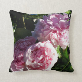 Roze volken in mijn tuin - bloemen - natuur kussen