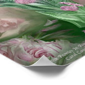 Roze volken in pony Vase Art Poster/Afdruk Poster (Hoek)