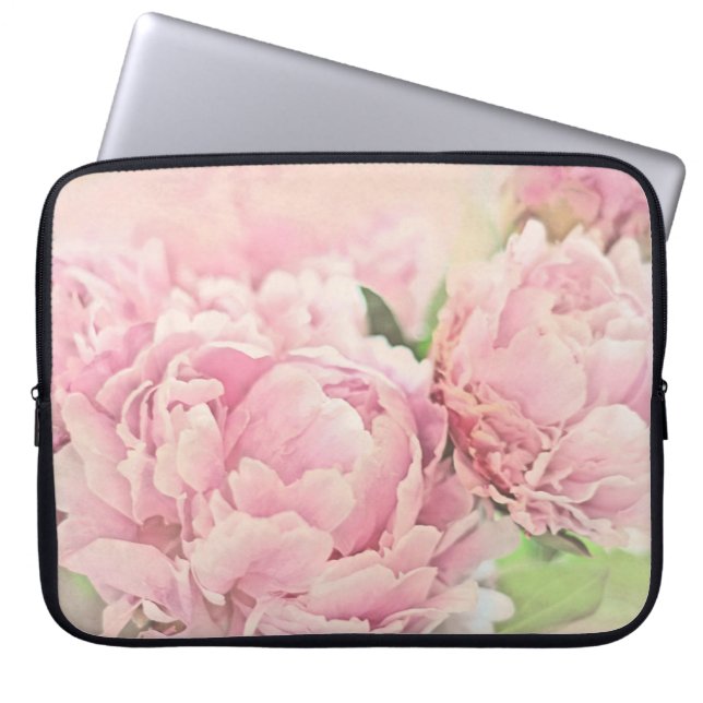 Roze volken laptop sleeve (Voorkant)