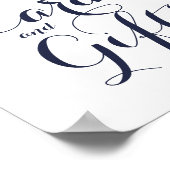 Roze volken op blauwe Kaarten en cadeaubord (8x10) Poster (Hoek)