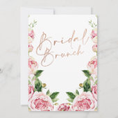 Roze volken Roos Gold Bridal Brunch Shower Kaart (Achterkant)