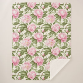 Roze volken sherpa deken