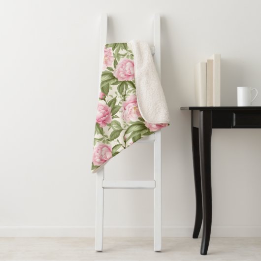 Roze volken sherpa deken (In situ)