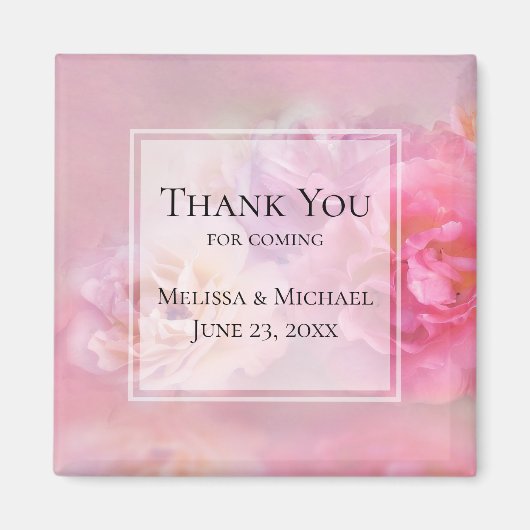 roze volken stijlvolle foto Dank je Magneet (Voorkant)