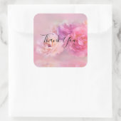  roze volken stijlvolle foto Dank je Vierkante Sticker (Tas)