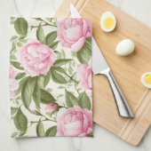 Roze volken theedoek (Quarter Fold)