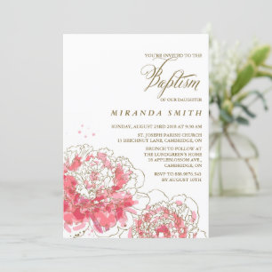 Roze volken   Uitnodiging voor Floral Baptism
