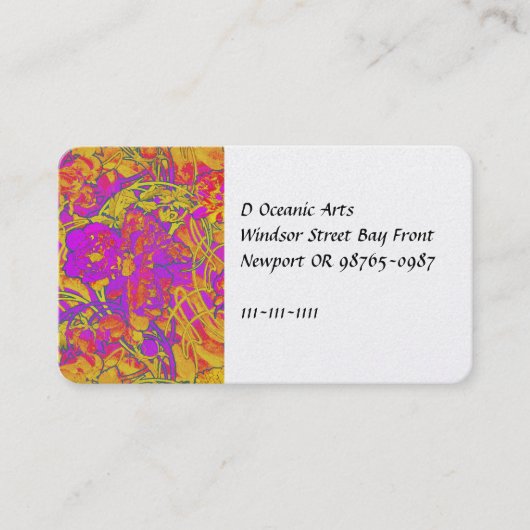 Roze volken visitekaartje (Voorkant)