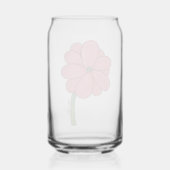 Roze Volle Bloem Blikvorm Glas (Achterkant)