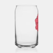 Roze Volle Bloem Blikvorm Glas (Rechts)