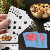Roze Volle Bloem Pokerkaarten (Insitu)
