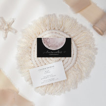 roze volle maan elegant Visitekaartje