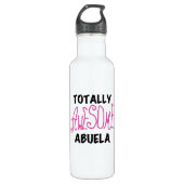Roze volledig Geweldige Abuela Waterfles (Voorkant)