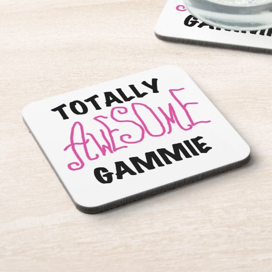 Roze Volledig Geweldige Gammie Gifts Drankjes Onderzetter (Linkerzijde)