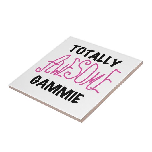 Roze Volledig Geweldige Gammie Gifts Tegeltje (Zijkant)