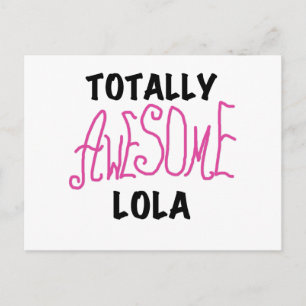 Roze Volledig Geweldige Lola T-shirts en geschenke Briefkaart