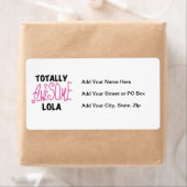 Roze Volledig Geweldige Lola T-shirts en geschenke Etiket (Insitu)