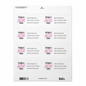 Roze Volledig Geweldige Lola T-shirts en geschenke Etiket (Full Sheet)