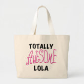 Roze Volledig Geweldige Lola T-shirts en geschenke Grote Tote Bag (Voorkant)