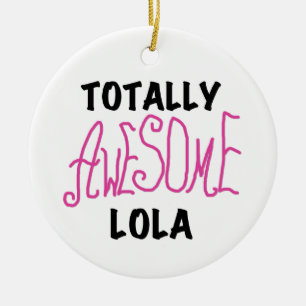 Roze Volledig Geweldige Lola T-shirts en geschenke Keramisch Ornament