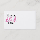 Roze Volledig Geweldige Lola T-shirts en geschenke Visitekaartje (Achterkant)