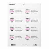 Roze Volledig Geweldige Nani T-shirts en geschenke Etiket (Full Sheet)