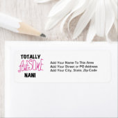 Roze Volledig Geweldige Nani T-shirts en geschenke Etiket (Insitu)