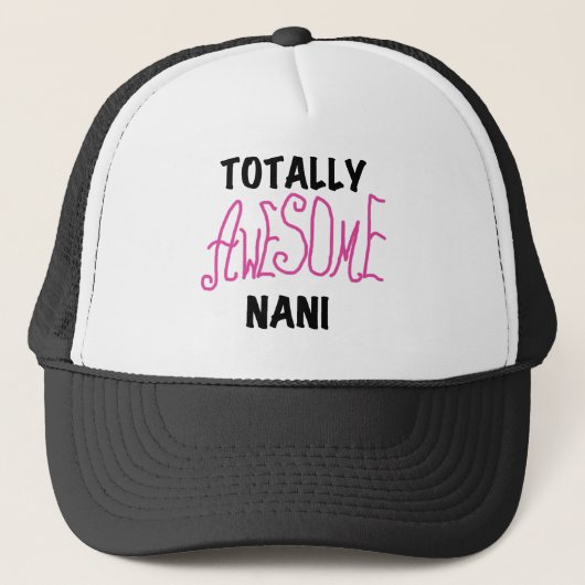 Roze Volledig Geweldige Nani T-shirts en geschenke Trucker Pet (Voorkant)