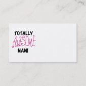 Roze Volledig Geweldige Nani T-shirts en geschenke Visitekaartje (Achterkant)