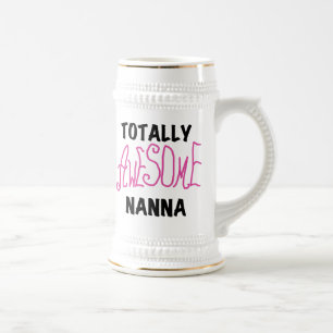 Roze Volledig Geweldige Nanna T-shirts en geschenk Bierpul