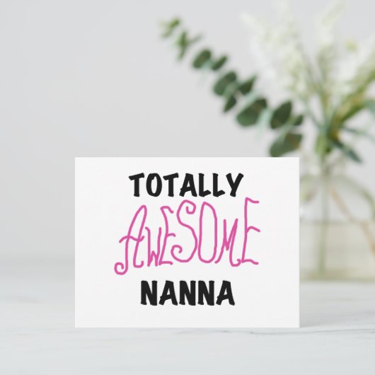 Roze Volledig Geweldige Nanna T-shirts en geschenk Briefkaart (Staand voorkant)