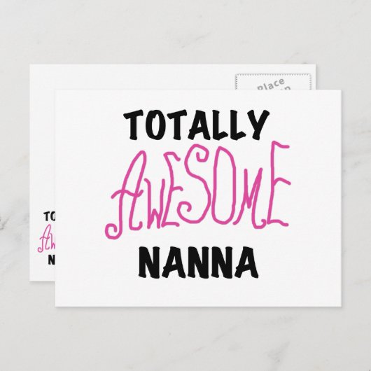 Roze Volledig Geweldige Nanna T-shirts en geschenk Briefkaart (Voorkant / Achterkant)