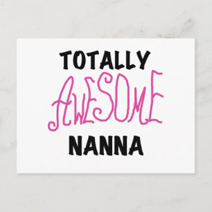 Roze Volledig Geweldige Nanna T-shirts en geschenk Briefkaart