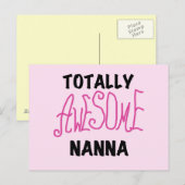 Roze Volledig Geweldige Nanna T-shirts en geschenk Briefkaart (Voorkant / Achterkant)