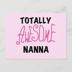 Roze Volledig Geweldige Nanna T-shirts en geschenk Briefkaart