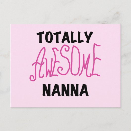 Roze Volledig Geweldige Nanna T-shirts en geschenk Briefkaart (Voorkant)