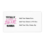 Roze Volledig Geweldige Nanna T-shirts en geschenk Etiket (Voorkant)